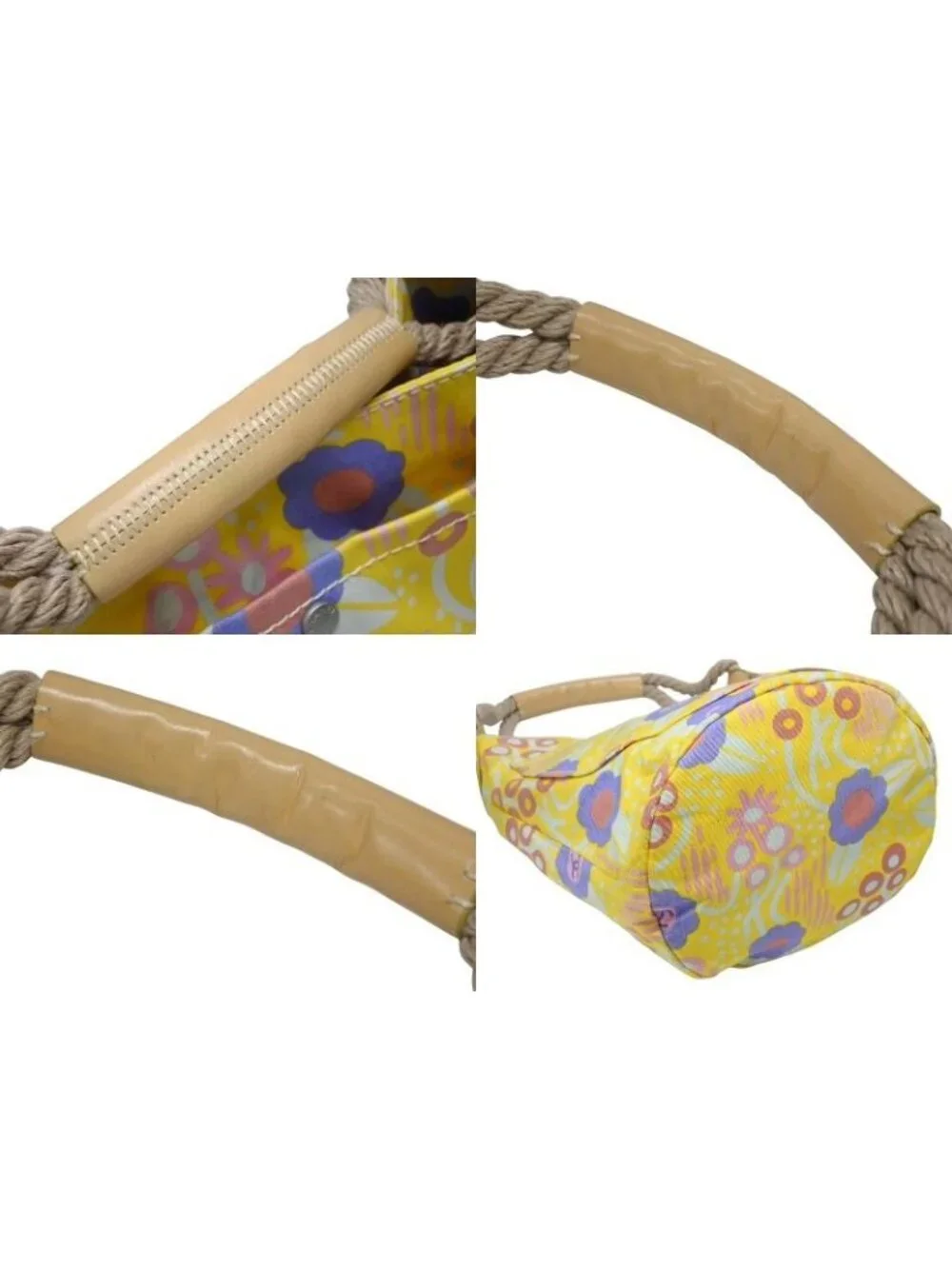 Chanel Flower Rope CC Logo Tote Bag Canvas Multicolor
